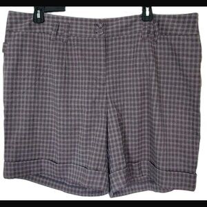 Lane Bryant Collection Plaid Dress Shorts  Size 24 NWT Golf Professional